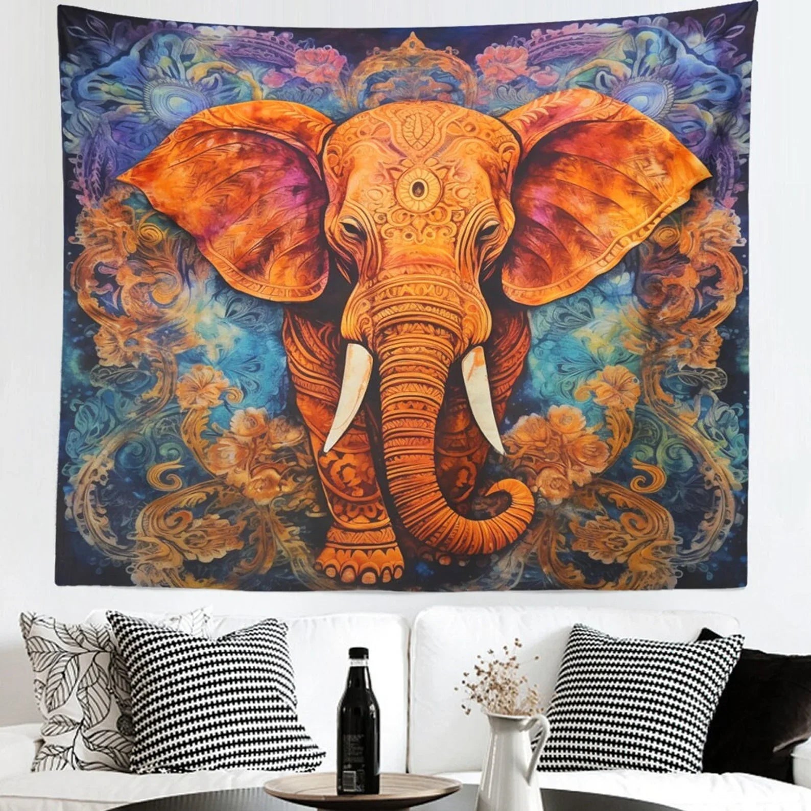 Indian Elephant Tapestry Wall Hanging Tapestries