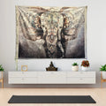 White Mandala Elephant Tapestry Wall Hanging Tapestries